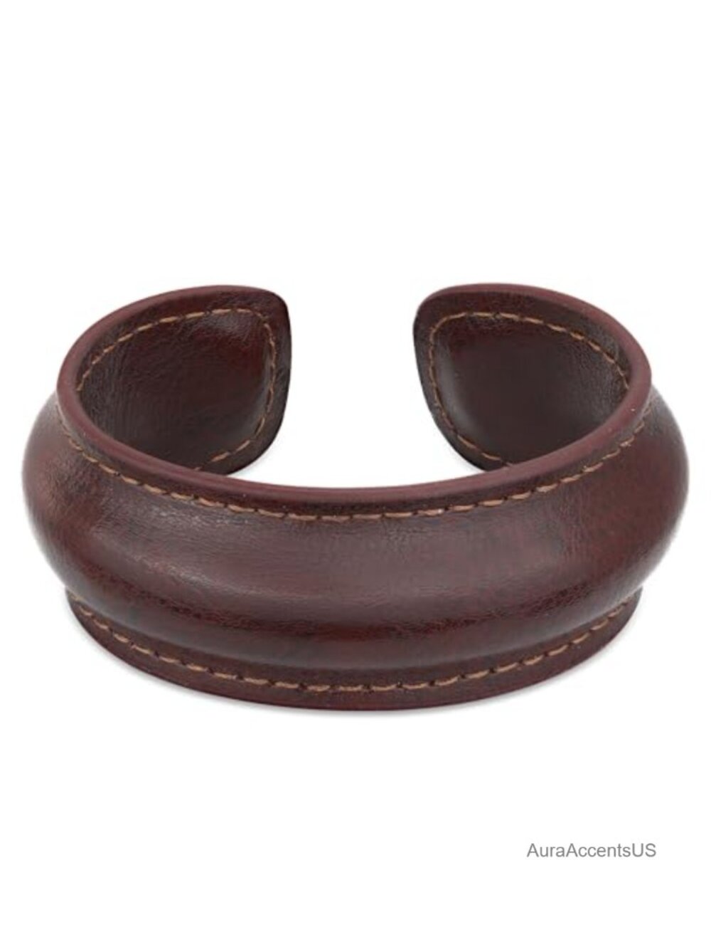 Genuine Cowhide Leather Cuff Bracelet, Retro Open Bangle, Unisex Wristband